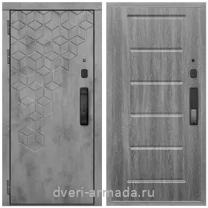 Входные двери лофт, Дверь входная Армада Квадро МДФ 16 мм Kaadas K9 / МДФ 16 мм ФЛ-39 Дуб Филадельфия графит