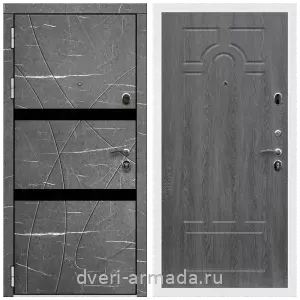 Черные входные двери, Металлическая дверь входная Армада Престиж Белая шагрень МДФ 16 мм Торос графит / МДФ 6 мм ФЛ-58 Дуб Филадельфия графит