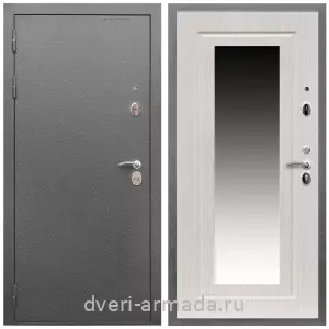 Белые двери с зеркалом, Дверь входная Армада Оптима Антик серебро / МДФ 16 мм ФЛЗ-120 Дуб белёный