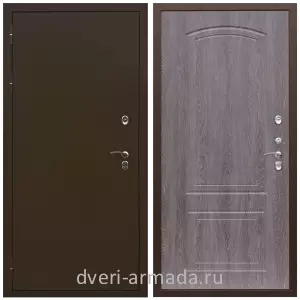 Толстые входные двери, Дверь входная железная уличная в дом Армада Термо Молоток коричневый/ ФЛ-138 Дуб филадельфия графит для дачи на заказ от производителя