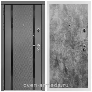 Черные входные двери, Металлическая дверь входная Армада Престиж Белая шагрень МДФ 16 мм Графит абсолют софт / МДФ 6 мм ПЭ Цемент темный