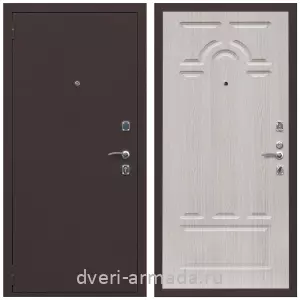 Входные двери с внутренней отделкой панелями МДФ, Дверь входная Армада Комфорт Антик медь / ФЛ-58 Дуб беленый