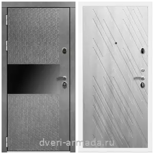Темные входные двери, Дверь входная Армада Престиж Белая шагрень МДФ 16 мм Штукатурка графит / ФЛ-86 Ясень Ривьера Айс