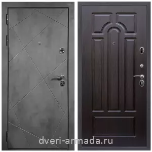Входные двери Бетон, Дверь входная Армада Лофт ФЛ-291 Бетон тёмный / ФЛ-58 Венге