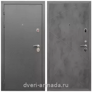 Входные двери лофт, Дверь входная Армада Оптима Антик серебро / МДФ 10 мм ФЛ-291 Бетон темный