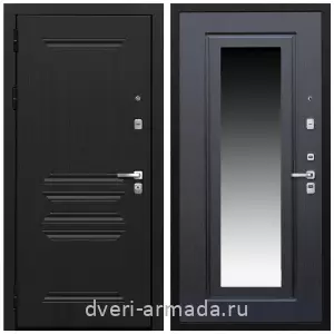 Входные двери со вставками, Дверь входная Армада Экстра МДФ 10 мм ФЛ-243 Черная шагрень / МДФ 16 мм ФЛЗ-120 Венге от производителя