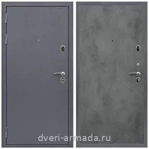 Темные входные двери, Дверь входная Армада Престиж Антик серебро / МДФ 10 мм ФЛ-291 Бетон темный