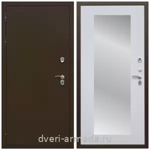 Тамбурные двери, Дверь входная уличная в дом Армада Термо Молоток коричневый/ МДФ 16 мм ФЛЗ-пастораль, Белый матовый