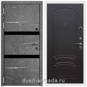Черные входные двери, Металлическая дверь входная Армада Престиж Белая шагрень МДФ 16 мм Торос графит / МДФ 6 мм ФЛ-140 Венге