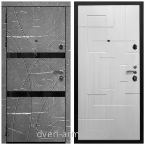Черные входные двери, Металлическая дверь входная Армада Престиж Черная шагрень МДФ 16 мм Торос графит /  МДФ 16 мм ФЛ-57 Белый жемчуг