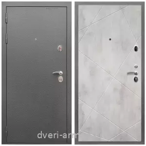 Входные двери лофт, Дверь входная Армада Оптима Антик серебро / МДФ 10 мм ФЛ-291 Бетон светлый