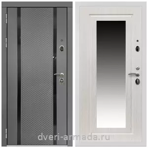 Темные входные двери, Дверь входная Армада Престиж Белая шагрень МДФ 16 мм Графит абсолют софт / МДФ 16 мм ФЛЗ-120 Дуб белёный