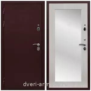 Белые двери с зеркалом, Дверь входная утепленная Армада Престиж Антик медь / МДФ 16 мм ФЛЗ пастораль Дуб беленый
