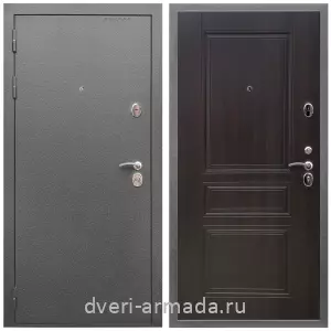 МДФ со стеклянными вставками, Дверь входная Армада Оптима Антик серебро / МДФ 6 мм ФЛ-243 Эковенге