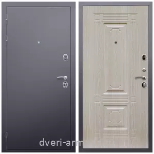 Темные входные двери, Дверь входная Армада Люкс Антик серебро / ФЛ-2 Дуб белёный от производителя в коттедж с теплоизоляцией