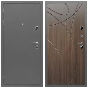 Металлические двери с шумоизоляцией и толстым полотном, Дверь входная Армада Орбита Антик серебро/ ФЛ-247 эковенге