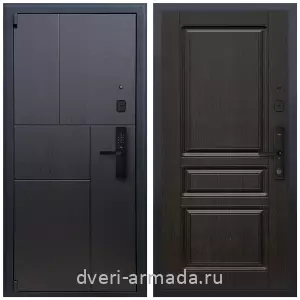 Темные входные двери, Дверь входная Армада Бастион МДФ 16 мм Kaadas S500 / МДФ 16 мм ФЛ-243 Венге