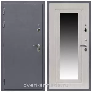Входные двери с зеркалом и теплоизоляцией, Дверь входная Армада Престиж Антик серебро / МДФ 16 мм ФЛЗ-120 Дуб беленый