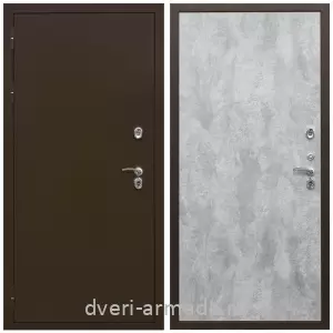 Коричневые входные двери, Металлическая коричневая дверь входная железная утепленная  Армада Термо Молоток коричневый/ ПЭ Цемент светлый