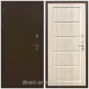 Коричневые входные двери, Металлическая коричневая дверь входная в деревянный дом Армада Термо Молоток коричневый/ ФЛ-39 Венге светлый недорогая с терморазрывом влагостойкая