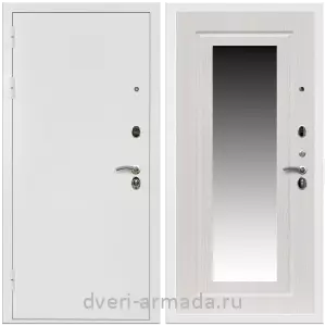 Белые двери с зеркалом, Дверь входная Армада Престиж Белая шагрень / МДФ 16 мм ФЛЗ-120 Дуб беленый