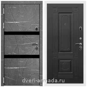 Черные входные двери, Металлическая дверь входная Армада Престиж Белая шагрень МДФ 16 мм Торос графит / МДФ 6 мм ФЛ-2 Венге