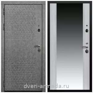 Двери со склада, Дверь входная Армада Престиж Черная шагрень МДФ 16 мм Штукатурка графит ФЛС - 502 / МДФ 16 мм СБ-16 Сандал белый