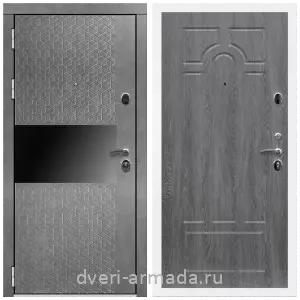 Черные входные двери, Металлическая дверь входная Армада Престиж Белая шагрень МДФ 16 мм Штукатурка графит / ФЛ-58 Дуб Филадельфия графит