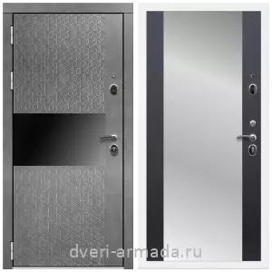 Белые двери с зеркалом, Дверь входная Армада Престиж Белая шагрень МДФ 16 мм Штукатурка графит / СБ-16 Венге