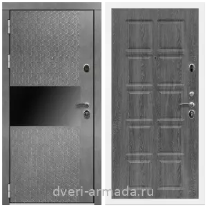 Черные входные двери, Металлическая дверь входная Армада Престиж Белая шагрень МДФ 16 мм Штукатурка графит / ФЛ-38 Дуб Филадельфия графит