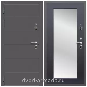 Белые двери с зеркалом, Дверь входная Армада Роуд МДФ 10 мм / МДФ 16 мм ФЛЗ-Пастораль, Венге