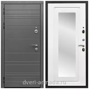 Черные входные двери, Металлическая дверь входная Армада Роял Вуд МДФ 10 мм графит / МДФ 16 мм ФЛЗ-120 Ясень белый
