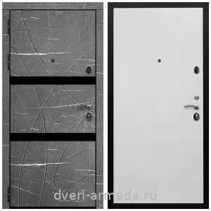 Черные входные двери, Металлическая дверь входная Армада Престиж Черная шагрень МДФ 16 мм Торос графит / МДФ 10 мм Гладкая белый матовый