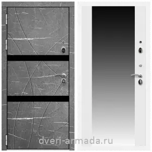 Темные входные двери, Дверь входная Армада Престиж Белая шагрень МДФ 16 мм Торос графит / МДФ 16 мм СБ-16 Белый матовый