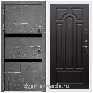 Черные входные двери, Металлическая дверь входная Армада Престиж Белая шагрень МДФ 16 мм Торос графит / МДФ 6 мм ФЛ-58 Венге