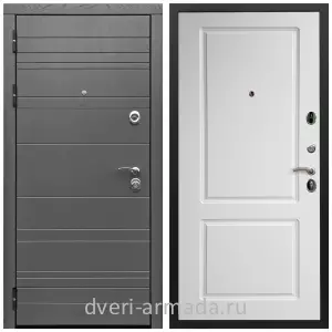 Черные входные двери, Металлическая дверь входная Армада Роял Вуд МДФ 10 мм графит / МДФ 16 мм ФЛ-117 Белый матовый