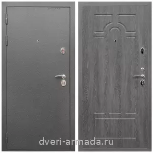 Входные двери лофт, Дверь входная Армада Оптима Антик серебро / МДФ 6 мм ФЛ-58 Дуб Филадельфия графит