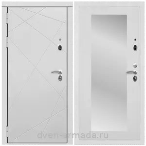 Входные двери с внутренней отделкой панелями МДФ, Дверь входная Армада Тесла МДФ 16 мм / МДФ 16 мм ФЛЗ-Пастораль, Белый матовый