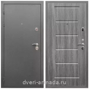 Входные двери толщиной 1.5 мм, Дверь входная Армада Оптима Антик серебро / МДФ 16 мм ФЛ-39 Дуб Филадельфия графит