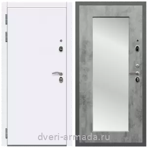 Белые двери с зеркалом, Дверь входная Армада Кварц МДФ 10 мм / МДФ 16 мм ФЛЗ-Пастораль, Бетон темный