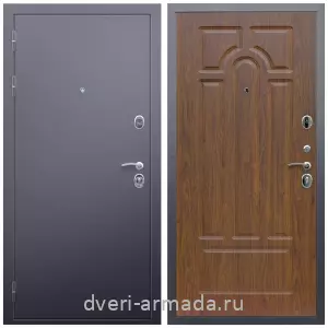 Темные входные двери, Дверь входная в квартиру Армада Люкс Антик серебро / ФЛ-58 Морёная береза с шумоизоляцией эконом с МДФ панелями