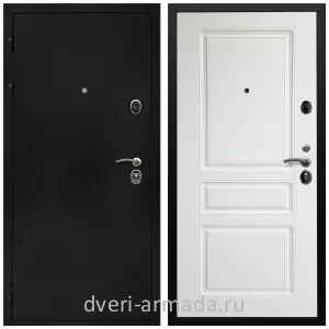 Входные двери черная шагрень, Дверь входная Армада Престиж Черная шагрень / МДФ 16 мм ФЛ-243 Белый матовый