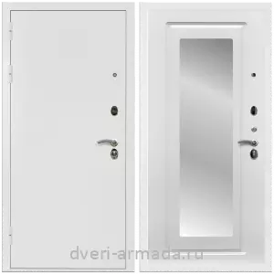 Белые двери с зеркалом, Дверь входная Армада Престиж Белая шагрень / МДФ 16 мм ФЛЗ-120 Ясень