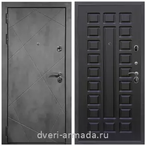 Входные двери Бетон, Дверь входная Армада Лофт МДФ 16 мм ФЛ-291 Бетон тёмный / МДФ 16 мм ФЛ-183 Венге