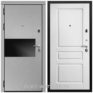 Входные двери в Подольске, Дверь входная Армада Престиж Черная шагрень МДФ 16 мм Милк рикамо софт / МДФ 16 мм ФЛ-243 Ясень белый