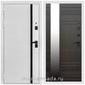 Входные двери с зеркалом МДФ, Дверь входная Армада Каскад WHITE МДФ 10 мм / МДФ 16 мм ФЛЗ-Сити Венге