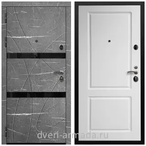 Правые входные двери, Дверь входная Армада Престиж Черная шагрень МДФ 16 мм Торос графит /МДФ 16 мм  ФЛ-117 Белый матовый