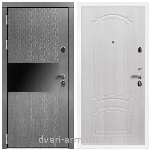 Черные входные двери, Металлическая дверь входная Армада Престиж Белая шагрень МДФ 16 мм Штукатурка графит / ФЛ-140 Дуб беленый