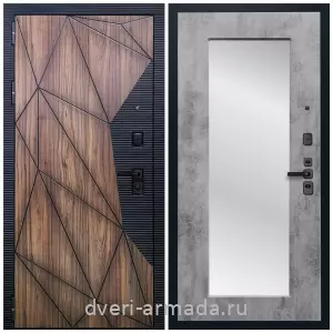 Входные двери с зеркалом и теплоизоляцией, Дверь входная Армада Ламбо МДФ 10 мм / МДФ 16 мм ФЛЗ-Пастораль, Бетон темный