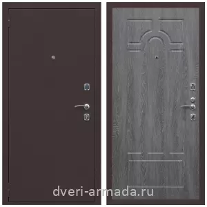 Входные двери с внутренней отделкой панелями МДФ, Дверь входная Армада Комфорт Антик медь / ФЛ-58 Дуб Филадельфия графит